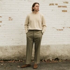 Burberry London Dress‎ Pants Mens 38 Gray Wool Career Casual Trousers Preppy